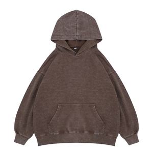 Vente en gros de sweat-shirt en molleton 100% coton pour hommes, pull à capuche style épaule tombante motif solide GSM personnalisé pour tenue décontractée - Product Image 5