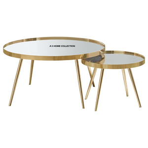 Meubles modernes, table basse élégante avec logo personnalisé, plateau en verre transparent et base en fer, pour la décoration de salon. - Product Image 4