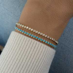 925 <b>Sterling</b> <b>Silver</b> VVS Moissanite Diamond Tennis <b>Bracelet</b> Classic and Secure Clasps Fashion <b>Bracelet</b> For <b>Women</b> Wear - Product Image 2