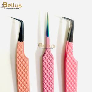 แหนบต่อขนตาปลายเรียวรูปตัวแอล 45 ชิ้น ยี่ห้อ Bellus International Professional รุ่น Smooth Fiber Tip หลายสี ทำจากสแตนเลส - Product Image 3