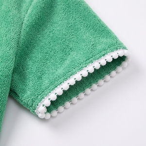 Nuevo Vestido de Playa para Niñas, 100% Poliéster, con Capucha, Manga Corta, Cierre Frontal con Cremallera, Dobladillo con Volantes, Lindo, para Playa o Piscina, Fabricante con Logotipo Personalizado - Product Image 5