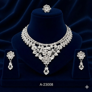 Ensemble de collier plaqué or en gros avec boucles d'oreilles |   Bijoux de mode pour femmes A-23432 - Product Image 6