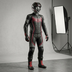 ชุดแจ็คเก็ตและกางเกงหนังสำหรับขี่มอเตอร์ไซค์แบบ unisex แขนยาว ระบายอากาศได้ดี เหมาะสำหรับฤดูหนาว น้ำหนัก 220 กรัม - Product Image 2
