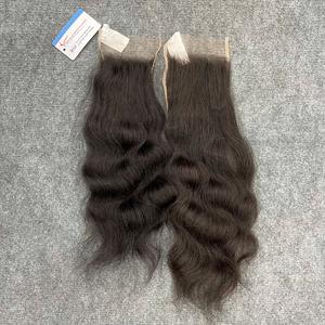 Extensions de cheveux humains ondulés naturels HD 5x5 avec fermeture en dentelle, couleur noir naturel, cheveux vietnamiens prêts à être expédiés - Product Image 4