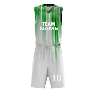 Uniforme de basket-ball respirant unisexe pour adultes, maillot d'équipe personnalisable, 100% polyester, protection UV pour l'entraînement et les matchs d'été - Product Image 1