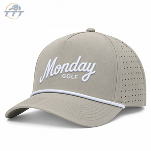 Fabricant de casquettes de golf personnalisées au Vietnam, vente en gros, casquette de sport imperméable et respirante découpée au laser, logo brodé, usine de casquettes OEM ODM - Product Image 1