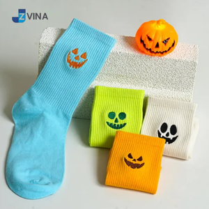 Custom Halloween Crew <b>Socks</b> Men Anti-Bacterial Spandex Knitted Breathable Patterned <b>Winter</b> Daily Wear - Product Image 3