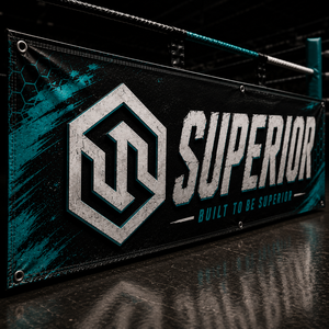 Professional Boxing Ring Branding <b>Banner</b> with High Resolution Graphics Printed Fabric Boxing <b>Banner</b> Blue And Black <b>Banner</b> - Product Image 1