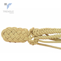 Cordon d'épaule en fil d'or massif fait main avec embouts métalliques pour usage cérémoniel en extérieur