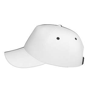 Gorra de Béisbol Unisex de 6 Paneles con Bloques de Color Blanco y Negro, Ajustada, Informal, de Tela Twill, Talla Adulto 58-60CM - Product Image 2