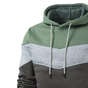 Vente en gros de sweats à capuche imprimés de haute qualité à prix bas, OEM ODM, mode vintage américaine, sweat à capuche à empiècements pour homme - Product Image 4