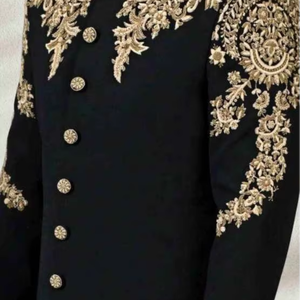 Salwar Kameez de Lujo para Novio, Estilo Indio Pakistaní, con Bordado Intenso, Traje Tradicional Étnico para Boda Real - Product Image 4