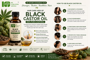 Huile de ricin noire jamaïcaine naturelle pour les soins capillaires, disponible en gros, huile pure et naturelle provenant d'Inde - Product Image 2