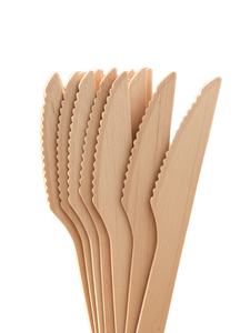 Couteau en bois écologique à texture fine 165 mm en bois de bouleau de qualité alimentaire pour restaurants, événements et usage domestique - Product Image 6