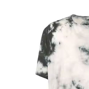 Custom Mens Gym Tops Casual Fitness Wear Breathable <b>Polyester</b>/cotton Blend Tie Dye T-shirt Customizable Printing Solid Pattern - Product Image 4