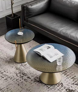 Coffee <b>Table</b> Living Room Furniture Set Fancy Design Glass Coffee <b>Table</b> Apartment Hotel Room - Product Image 5