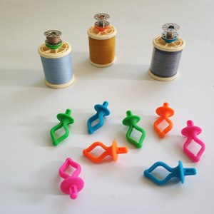 Porta Bobinas AA0236 |   Juego de Marcadores de Puntos de Ganchillo de Plástico, 12 Piezas, Rosa, Azul, Morado, Verde Azulado, Accesorios de Tejido Simples y Portátiles - Product Image 5