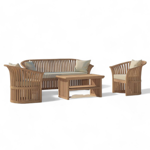 Conjunto de Muebles de Jardín de Estilo Moderno, Sillón de Madera de Teca para Patio Exterior, para Hogar y Jardín - Product Image 2