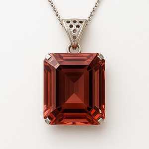 Colgante de Alejandrita Natural para Niños, Plata de Ley 925, Corte Esmeralda, Gema que Cambia de Color, Joyería, Regalo para Ella - Product Image 1