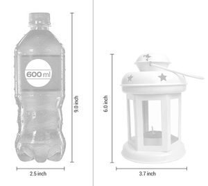 Faroles Marroquíes Elegantes de Metal y Vidrio con Lámpara de Farol y Portavelas Colgantes para Decoración del Hogar, Diwali, Eid, Navidad - Product Image 4