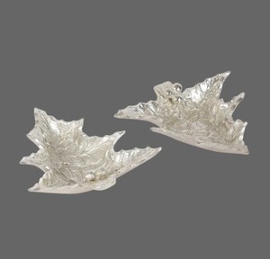 Leaf Shape Aluminium Snack Bowl <b>Set</b> – Decorative Metal <b>Serving</b> <b>Dishes</b> for Dry Fruits, Snacks & Table Decor - Product Image 2