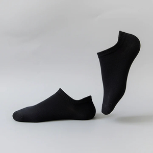 Chaussettes pour hommes avec logo personnalisé, couleur unie, tricotées, à revers, coupe régulière, respirantes, pour un usage quotidien - Product Image 5