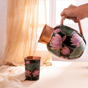 Unique & Attractive Luxury Double Wall Printed Pattern Copper Water <b>Jug</b> for Healthy <b>Drinking</b>-Factory Price Direct Supplier - Product Image 1