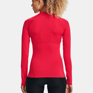New Arrival <b>Women's</b> Gym Fitness Seamless Ribbed <b>Compression</b> Shirts Solid Breathable High Support Customizable Workout <b>Tops</b> 100% - Product Image 5