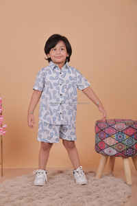 Ensemble de vêtements en coton pour garçons Chemise décontractée à manches courtes et à motif léopard pour enfants de 1 à 5 ans ODM Supply - Product Image 5
