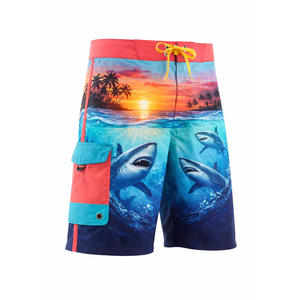 Shorts de sport décontractés pour hommes, personnalisés, haute qualité, les plus vendus, extensibles dans les 4 sens, pour la pêche et le surf, avec taille élastique unie - Product Image 4