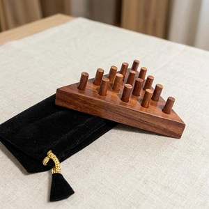Juego de Solitario de Triángulos de Madera Hecho a Mano de Primera Calidad, Clásico Juego de Ingenio Triangular, Rompecabezas Educativo para el Desarrollo del Coeficiente Intelectual - Product Image 4