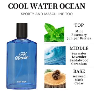 Perfume en Spray Eau de Toilette de Larga Duración para Hombre, 3.4 fl oz, con Aroma a Menta, Romero y Agua de Mar, para Citas o Uso Diario - Product Image 2