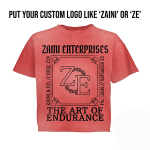 T-shirt pour homme délavé à l'acide, 240 GSM, coton premium, coupe oversize, couleur corail délavée, impression en relief, sérigraphie, logo personnalisé, OEM ODM - Product Image 1