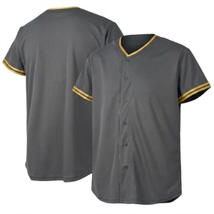 เสื้อเบสบอลแบบกำหนดเอง สีเขียวพิมพ์ลายทอง คอกลม แขนสั้น สำหรับผู้ใหญ่ทุกเพศทุกวัย ทุกฤดูกาล หมายเลขทีม โลโก้ด้านหลัง - Product Image 3