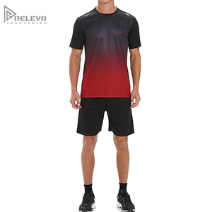 Custom Logo Men Shirt & Short <b>Tracksuit</b>, Quick Dry Gym Fitness Sportswear, Wholesale Blank Breathable Running T Shirt Shorts Set - Product Image 2
