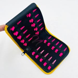 Pinces à sectionner les cheveux Clips en acier inoxydable revêtus de poudre rose vif pour les extensions de cheveux Logo personnalisé durable Utilisation commerciale - Product Image 4