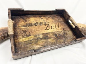 Bandeja de Madera Contemporánea de la Mejor Calidad, Duradera, Ecológica, para Servir, Decorativa, para Uso en el Hogar y la Cocina, con Estilo de Diseño - Product Image 4