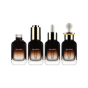 (VGQ) 10ml 20ml 40ml Square Glass Bottle with Dropper