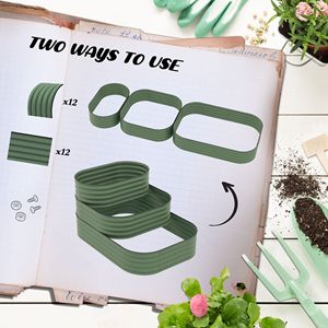 Fioriera Rialzata a 3 Livelli con Fondo Aperto 62.25"x43"x32.25" Verde con Bordo di Sicurezza per Frutta Verdura Erbe Fiori da Giardino Domestico - Product Image 6