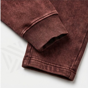 Custom Logo Men Puff Print Vintage Acid Wash Hoodie Flare Sweatpants Set Sun Faded Tracksuit Breathable <b>Jogging</b> <b>Suits</b> - Product Image 6