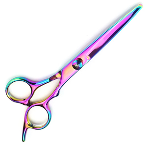 Ciseaux de coiffure de 6 pouces, couleur arc-en-ciel, ciseaux de barbier professionnels, design ergonomique léger, fabrication sur mesure, outils de barbier - Product Image 5