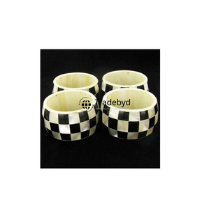 Anneau de serviette de luxe en os fait main, élégant accent de table à manger Tradebyd - Product Image 3