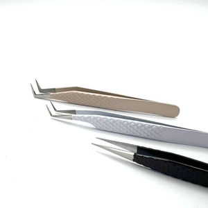 Pince à cils professionnelle en acier inoxydable anti-magnétique en forme de botte pour extensions de volume russe, vente en gros, prix raisonnable - Product Image 5
