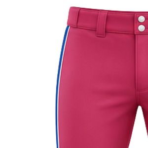 Pantalon de baseball rose avec bordure marine, longueur intégrale, uniforme d'équipe, vêtements de sport légers, entraînement, match, pratique, équipement de joueur - Product Image 6