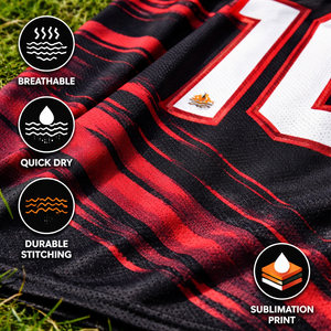 Fabricante de Camisetas de Fútbol Personalizadas OEM, Talla Grande, Secado Rápido, Transpirable, Tela 100% Poliéster, Nombre y Número del Jugador Sublimados - Product Image 3