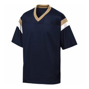 Maillot de football pour homme en polyester respirant à manches courtes et col en V bleu royal, coupe classique, toutes saisons, impression sublimée - Product Image 4