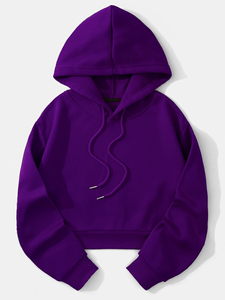 Sudadera de forro polar con cremallera corta y cuello alto para mujer, ideal para entrenamiento, descanso o moda de invierno. - Product Image 1