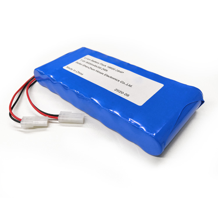 Li-ion 18650 2S4P 7.4V 8000mAh Lithium Battery Pack for solar street light lamp