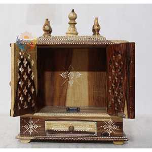 Arte decorativo del hogar del templo hindú de palisandro puro hecho a mano - Product Image 1