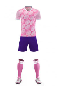 Conjunto de Uniforme de Fútbol Geométrico Personalizado, Multicolor, Manga Corta, Impreso, de Secado Rápido y Transpirable, Ropa de Equipo, Fabricante OEM - Product Image 4